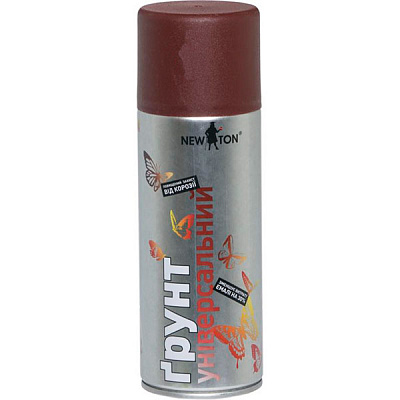 Грунт аэрозольный New Ton универсальный красный мат 400 мл