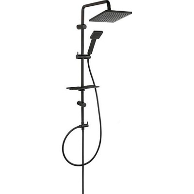 Душевая система Ferro mister lux black с квадратным верхним душем