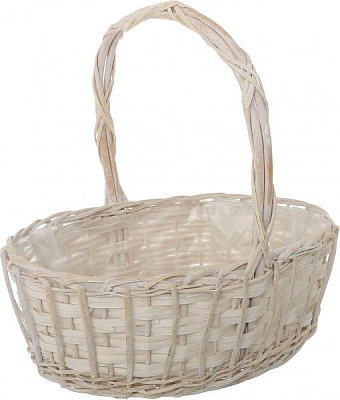 Корзинка плетеная Tony Bridge Basket флористическая 43х31х15 см кремовая Z8605014-1 