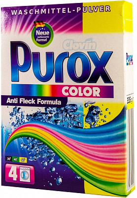 Стиральный порошок для машинной и ручной стирки PUROX Color 0,335 кг 