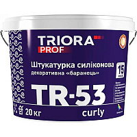 Декоративная штукатурка барашек Triora силиконовая TR-53 curly 1-1,5 мм 20 кг белый