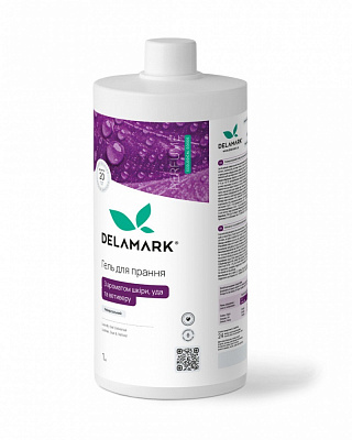 Гель для машинной и ручной стирки DeLaMark с ароматом кожи, уда и ветивера 1 л