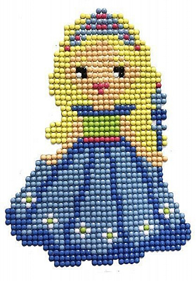 Набор для творчества со стразами (наклейка) Фея 11x15 см Діамантові ручки 