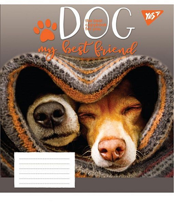 Зошит шкільний Dog friend А5/18 в лінію YES