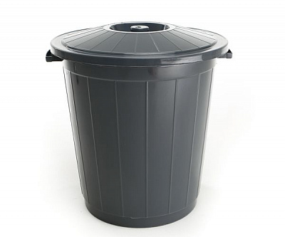 Контейнер для мусора Горизонт 65 л серый GR-02043