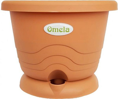 Горшок пластиковый Омела Омела Пастель 1 литра круглый 1л корица 