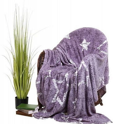 Плед микрофибра Frannel 160x200 см фиолетовый La Nuit 