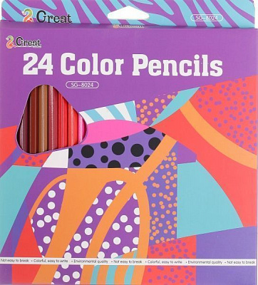 Карандаши цветные Abstraction фиолетовый 24 шт.