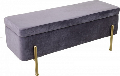 Скриня-пуф для зберігання Christophe темно-сірий 120х38х42 см