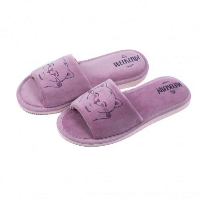 Тапки домашние HS standart велюровые розовые р. 36/37 розовый 