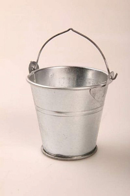 Кашпо декоративное Flor Ведро круглый 2 л серый 