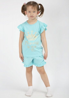 Комплект для дівчаток Roksana р.122-128 бірюзовий №0018/12143