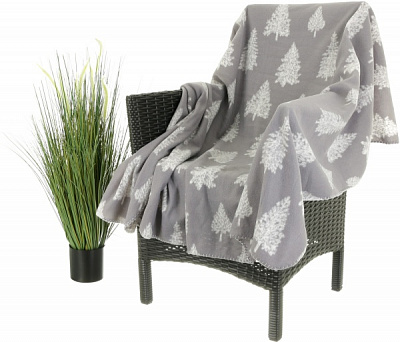 Плед NY Trees 125x150 см сірий Luna