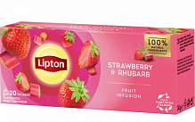 Чай ягодный Lipton Strawberry & Rhubarb 25 шт. 51 г 