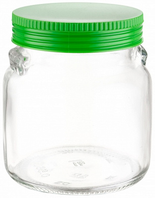 Банка стеклянная 550 мл с пластиковой крышкой Италия 1554Н