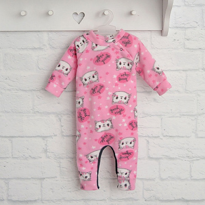 Ромпер-реглан для девочки Blanka Котики р.80 розовый 110140 