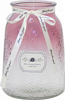 Ваза скляна рожева Crystal Shelly 18,5 см YIWU