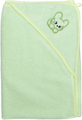 Полотенце Homeline уголок с вышивкой 90x90 см фисташковый