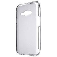 Накладка Drobak Elastic PU для Samsung Galaxy J1 Ace J110H/DS White Clear
