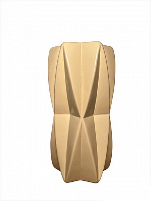 Ваза керамическая Nana ceramics Гео 21 см бежевый глянец 