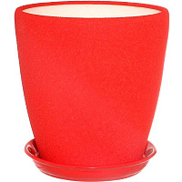 Горшок керамический Ориана-Запорожкерамика Грация №1 шелк красный круглый 10л красный 