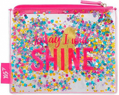 Пенал косметичка з блискітками Shine YES різнокольоровий