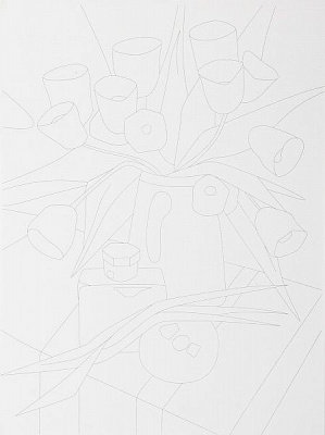 Холст на картоне с контуром «На августовской окраине лета» 30х40, А. Навроцкая Rosa Talent 