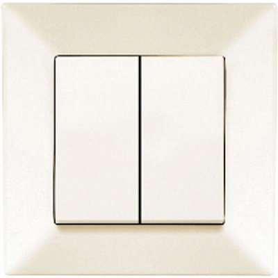 Выключатель двойной Viko Meridian кремовый