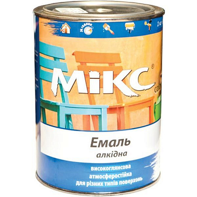 Емаль MIKS Color алкідна яскраво блакитний глянець 0,9кг