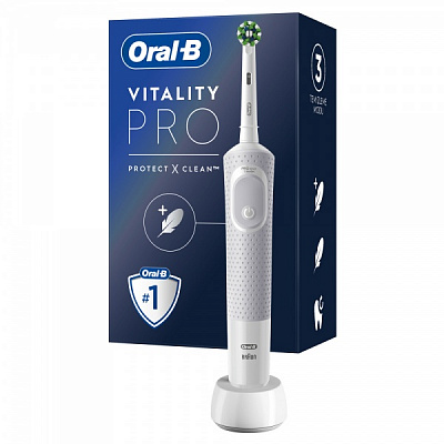 Электрическая зубная щетка Oral-B Vitality Pro Protect X Clean Белая (80367660)