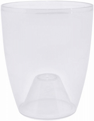 Кашпо пластиковое Алеана Орхидея транспарент круглый 2,3л прозрачный (115054) 