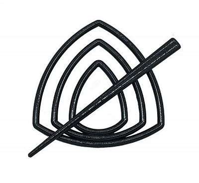 Заколка Треугольник d95 мм черный В0003-12а MISLT