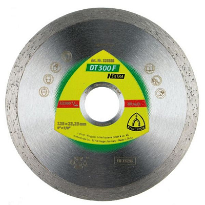 Диск алмазний відрізний Klingspor Extra  125x1,6x22,2 кераміка DT300F