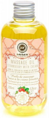 Олія масажна Saules Fabrika Полуниця з вершками 200 мл