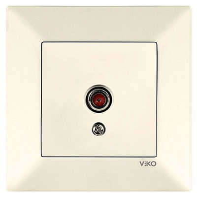 Розетка телевизионная Viko Meridian 0 потерь кремовая
