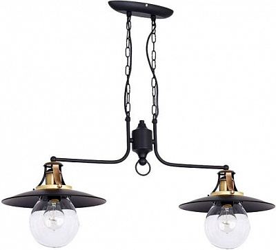 Подвес Luminex Cancun 2xE27 черный/бронза 7709 