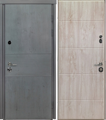 Дверь входная Булат Термо House-703 уличная Антрацит / Дуб полярный антрацит / дуб полярный 2050x950 мм правая