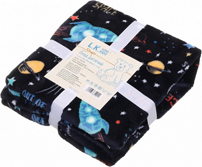 Плед Luna Kids Космос велсофт 100x120 см разноцветный 