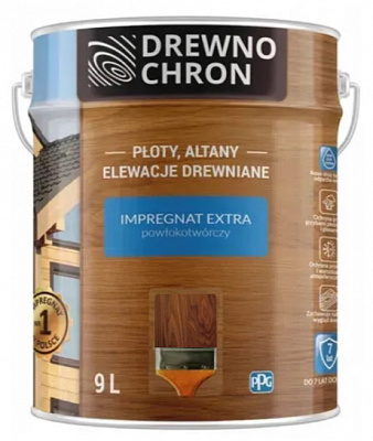 Пропитка Drewnochron Impregnat Extra дуб темный полумат 9 л