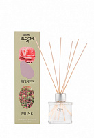 Аромадиффузор с палочками Aroma Bloom Roses musk 100 мл