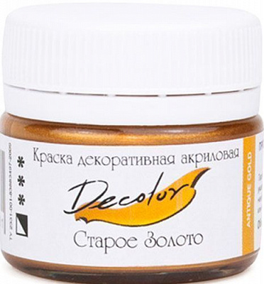 Акрил для декора Старое Золото 100 мл Деколор ТАИР