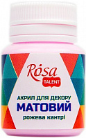 Акрил для декору Рожева кантрі матовий 20 мл Rosa Talent