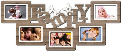 Рамка для фото 80х34 С ДВП, світле дерево 10x15 см сірий