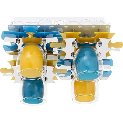 Люстра Altalusse INL-9319C-04 жовтий/блакитний