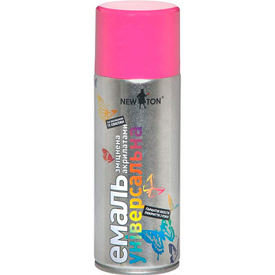 Эмаль аэрозольная New Ton универсальная RAL 4003 розовый глянец 400 мл