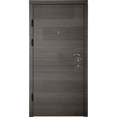 Дверь входная Minika Горизонт 2050x860 венге серый левые