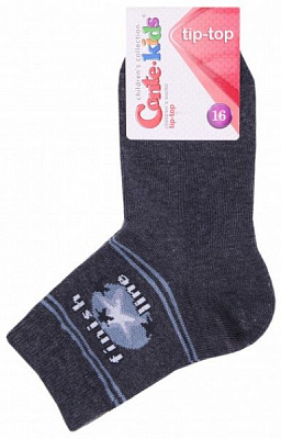 Носки детскиедля девочекдля мальчиков Conte-Kids CK Tip-Top 5С-11СП 180 р.16 темно-серый 