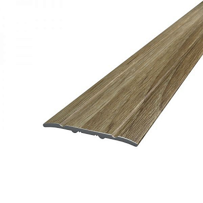 Порожек алюминиевый декоративный рифленый АЛЮПРО с отверстиями 28x900 мм дуб сонома 