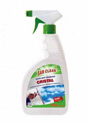 Засіб миючий для скла та дзеркал SAN CLEAN Cristal 0,5л
