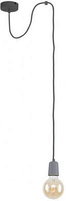 Подвес TK Lighting Qualle 1PL 1x60 Вт E27 черно-серый 
